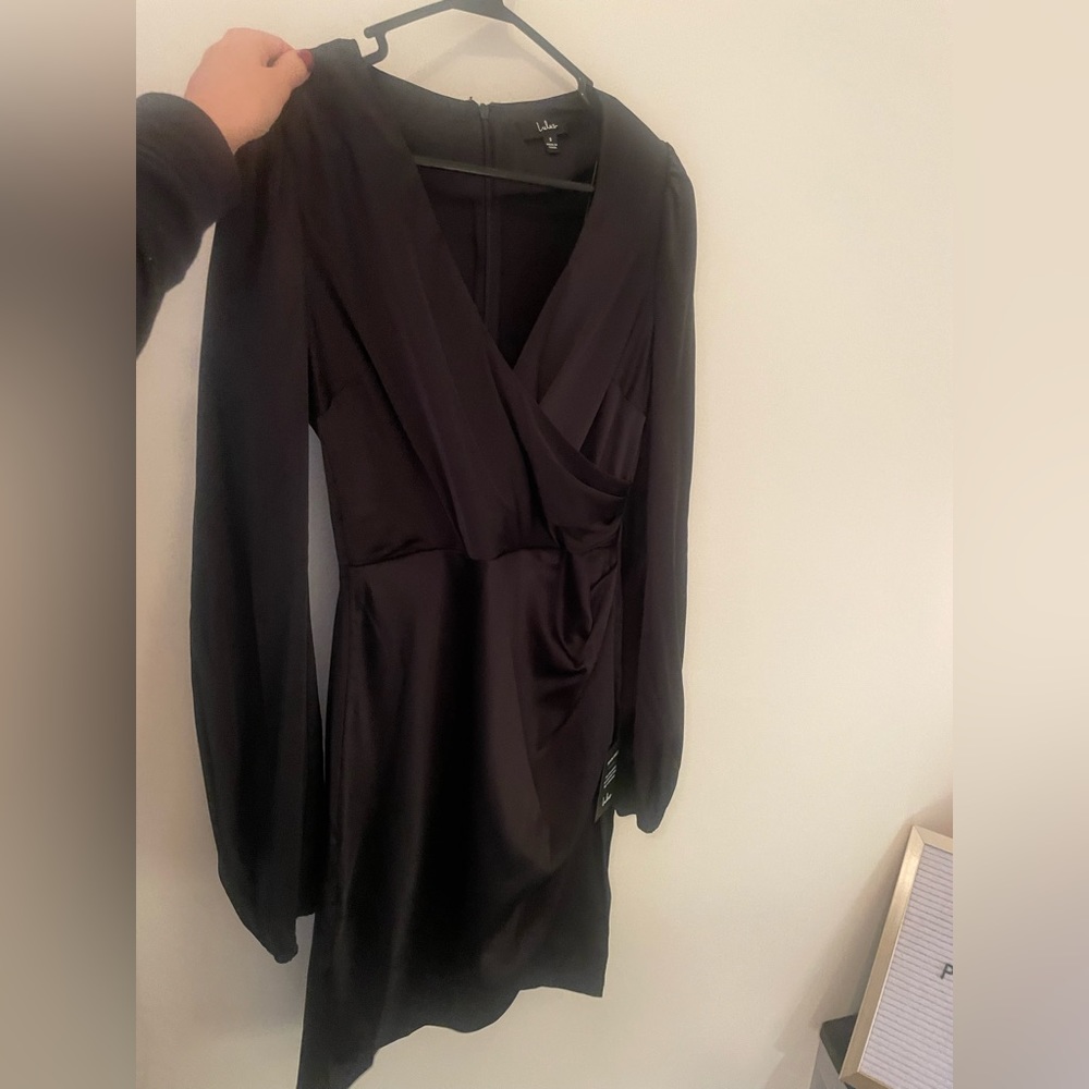 Lulu satin black dress